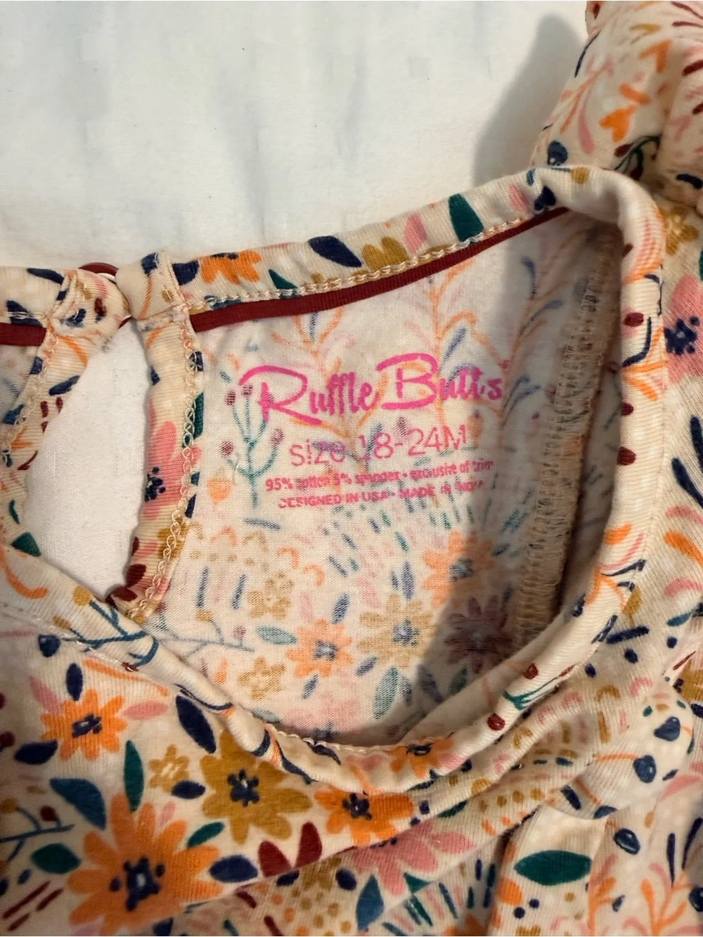 Ruffle Butts peach toned